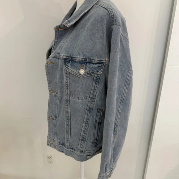 AGOLDE Charli Denim Jacket Oversized Light Wash Size Large